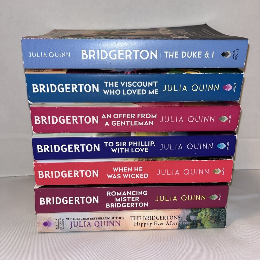 Julia Quinn Bridgerton The Duke and I Romance Novels Love Passion Lot of 7 Books